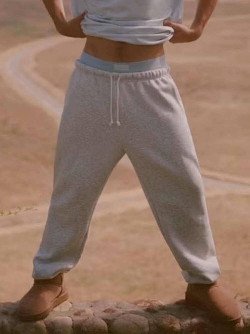 SKIMS Fleece Lounge Mens Relaxed Jogger | Light Heather Grey | L | NWT 🏷️